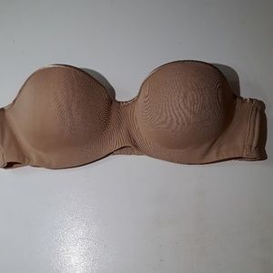 Beige strapless bra